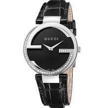 Gucci Ya133305 Interlocking Watch Large Steel Case Set With Diamonds Swiss Made