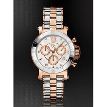 GUESS Gc Femme - Silver and Rose Gold with Dia