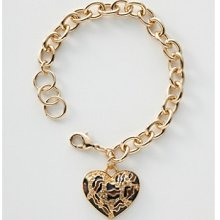 GUESS Goldtone Heart Bracelet