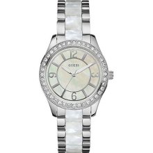 Guess Ladies Watch Goddess Women's Pearl W0074l1 Bracelet Gift