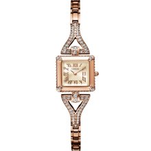 GUESS Rose Gold-Tone Retro Glamour Watch