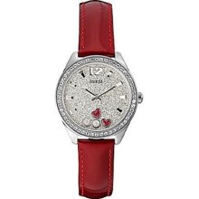 Guess U0117L2 Women's Red Leather Quartz Watch