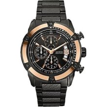 Guess U22503g1 Men's Sport Stainless Steel Band Black Dial Watch