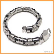 Heavy Metal Hiphop Style Stainless Steel Mens Bracelet