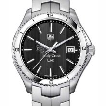 Holy Cross TAG Heuer Men's Link Watch w/ Black Dial