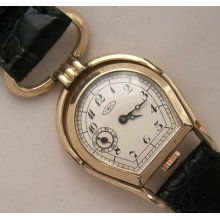 I.w.c. Wristwatch Rare Gold Filled Case 25,5 Mm. Aside Swing Lug Running