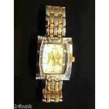 Iced Out York Yankees Bling Rhinestone Watch 5a