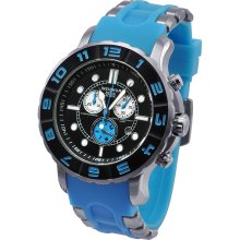 Insignum Activa 3Eye'd Black-Blue Sports Day- Date Chronograph Watch