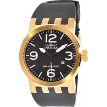 Invicta 0852 Stainless Steel Force Quartz Black Dial Rubber Strap