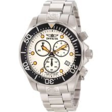 Invicta Men's 11493 Pro Diver Chronograph White Dial Stainless Steel Watch