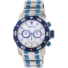 Invicta Mens 13673 Pro Diver Stainless Steel And Blue Swiss Quartz Chrono Watch