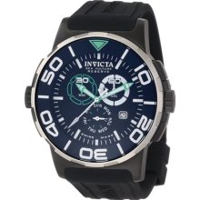 Invicta Mens 1732 Reserve Reserve Chrono Black Dial Black Polyurethane Watch