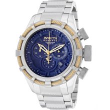 Invicta Men's Reserve Bolt Chronograph Gold Tone Blue Dial Watch 11037