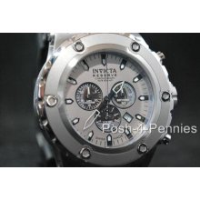 Invicta Mens Reserve Specialty Subaqua Chronograph Silver Black Strap Watch 0970