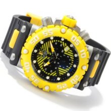 Invicta Men's Subaqua Nitro Quartz Chronograph Stainless Steel Case Polyurethane Strap Watch