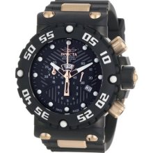 Invicta Mens Subaqua Nitro Swiss Made Chronograph 18k Rose Gold & Black Watch