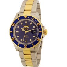 Invicta Men's Two Tone Stainless Steel Pro Diver Blue Dial Automatic Coin-Edge Bezel 8928C