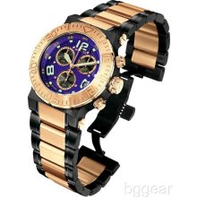 Invicta Model 6765 Reserve Chronograph 18k Rose Gold-Plated and Black Watch