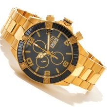 Invicta Reserve Men's Pro Diver Limited Edition Swiss Valjoux 7750 Hematite Dial Bracelet Watch GOLDTONE