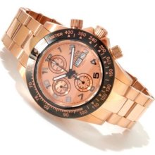 Invicta Reserve Men's Speedway Swiss Automatic Valjoux 7750 Stainless Steel Bracelet Watch ROSETONE