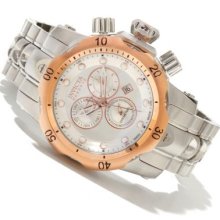 Invicta Reserve Mid-Size Venom Swiss Made Quartz Chronograph Stainless Steel Bracelet Watch SILVERTONE