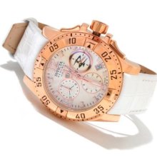 Invicta Reserve Women's Excursion Elegant Swiss Made Quartz Chronograph Leather Strap Watch