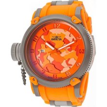 Invicta Watches Men's Russian Diver Orange Camouflage Dial Orange Poly