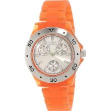 Invicta Womens Anatomic Multifunction Thermo Polymer Case Orange Plastic Watch