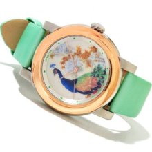 Invicta Women's Specialty Chinese Dynasty Vase Swiss Quartz Leather Strap Watch