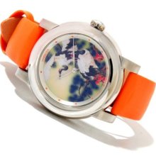 Invicta Women's Specialty Chinese Dynasty Vase Swiss Quartz Leather Strap Watch ORANGE