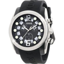 Izod Men's IZS2/1.Black Black Resin Quartz Watch with Black Dial ...