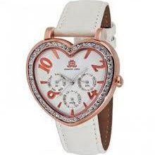 J.lo By Jennifer Lopez Rosegold Tone Crystal Watch Heart Shaped Multi Dials