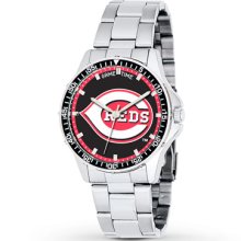 Jared Menâ€™s MLB Watch Cincinnati Reds Stainless Steel- Men's Watches