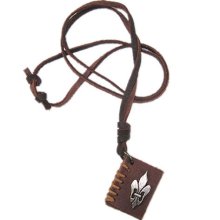 Jeweler leather necklace men necklace metal necklace made of metal and leather Pendant necklace XL-2154