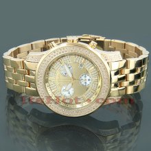 Joe Rodeo Mens Diamond Watch 1.50ct Yellow Gold JoJo