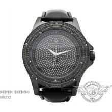 Joe Rodeo Super Techno M-6232 Mens 0.10cts Genuine Diamond Watch.