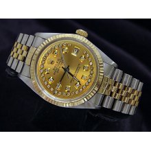 Jubilee bracelet date just rolex mens watch two tone