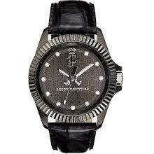 Juicy Couture - Stella Grey Embossed Watch- Black Band -1900957 - Retail $195