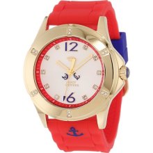 Juicy Couture Women's 1900999 Rich Girl Nautical Red Silicone Strap Watch