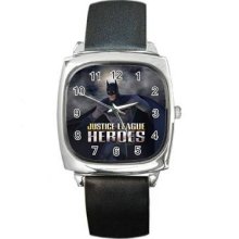 Justice League Unisex Silver-Tone Square Metal Watch 13