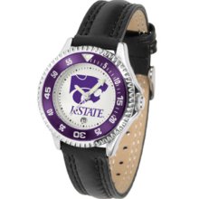 Kansas State Wildcats Competitor Ladies Watch with Leather Band