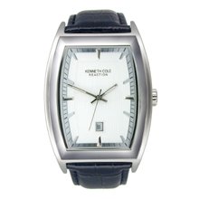 Kenneth Cole New York Leather Collection Silver-Tone Dial Men's watch #KC1667