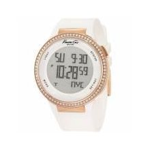 Kenneth Ladies White Silicone Combo Strap Watch