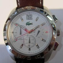 Lacoste Men's Watch Chrono Stainless S Leather Original Edition