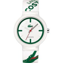 Lacoste Women's Plastic Case White Leather Watch 2010522