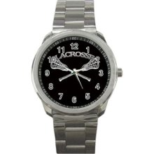 LACROSSE STICKS GAMES SPORTS STEEL WATCH NEW 2011 RARE! Hot Item! Buy Now!