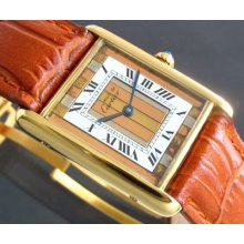 Ladies Cartier Argent 925 18k Gold Plated Vermeil Watch