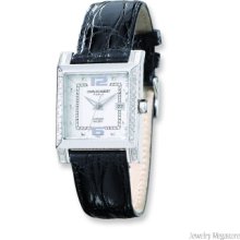 Ladies Charles Hubert 0.42ct Dia Bezel White 29x28mm Dial Watch