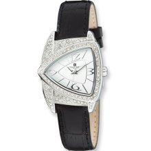 Ladies Charles Hubert Stainless Steel Swarovski Crystal Watch