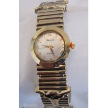 Ladies Geneva Longhorn Bracelet Watch, Gold